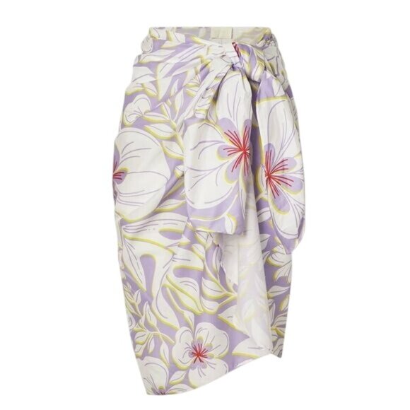 RACIL Floral-print Cotton-Voile Pareo In Lilac - Picture 1 of 9